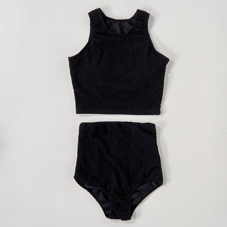 オーシャンパシフィック レディース 水着2点セット ブラック M