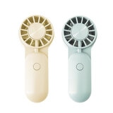 Seena ミニ ハンディファン 2個セット ベージュ×エアリーブルー