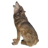 ウービア 吠えるオオカミの置物 特大 H18176