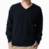 エディー・バウアー メンズ Vネック セーター ブラック XL