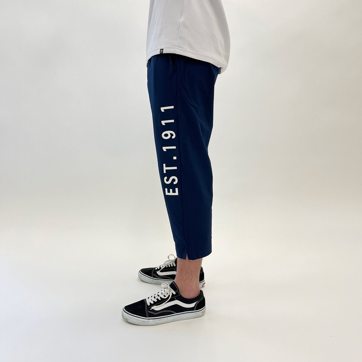 FILA メンズ クロップドパンツ ネイビー L