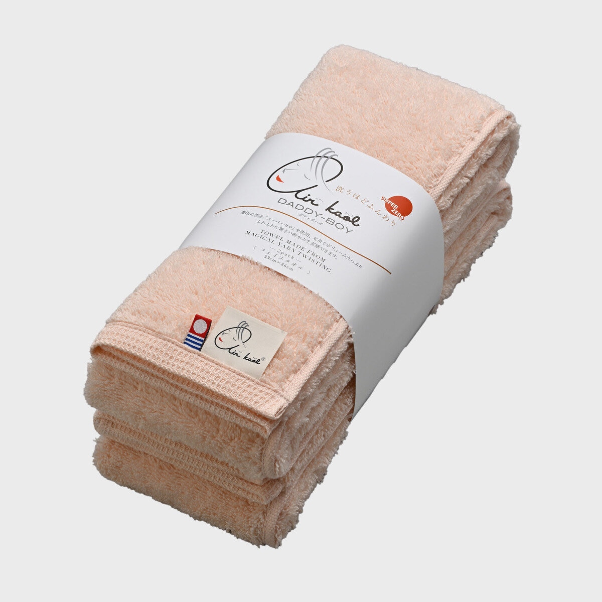 エアーかおる ダディボーイ フェイスタオル 今治 33cm x 86cm 2枚組 エアーかおる ダディボーイ フェイスタオル 今治 33cm x 86cm 2枚組