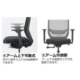 ドーファン トゥーシンクチェア 肘付き ブラック