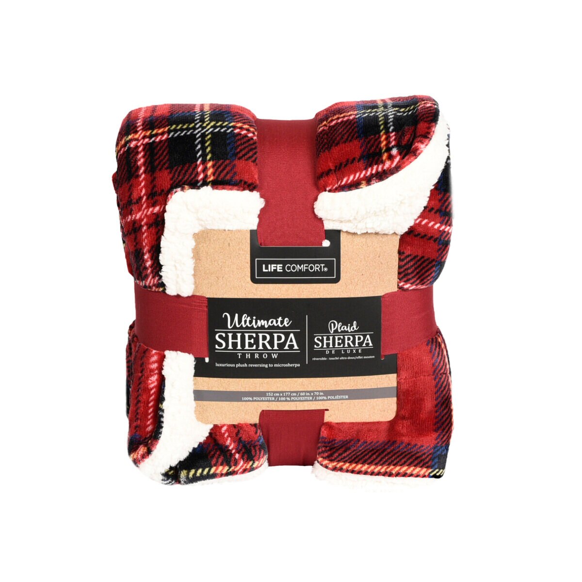 楽天市場】【送料無料】LIFE COMFORT シアリング 大判 ひざ掛け ブランケット 152×177cm PLUSH THROW ライフコンフォート  毛布 コストコ : ウイッチ