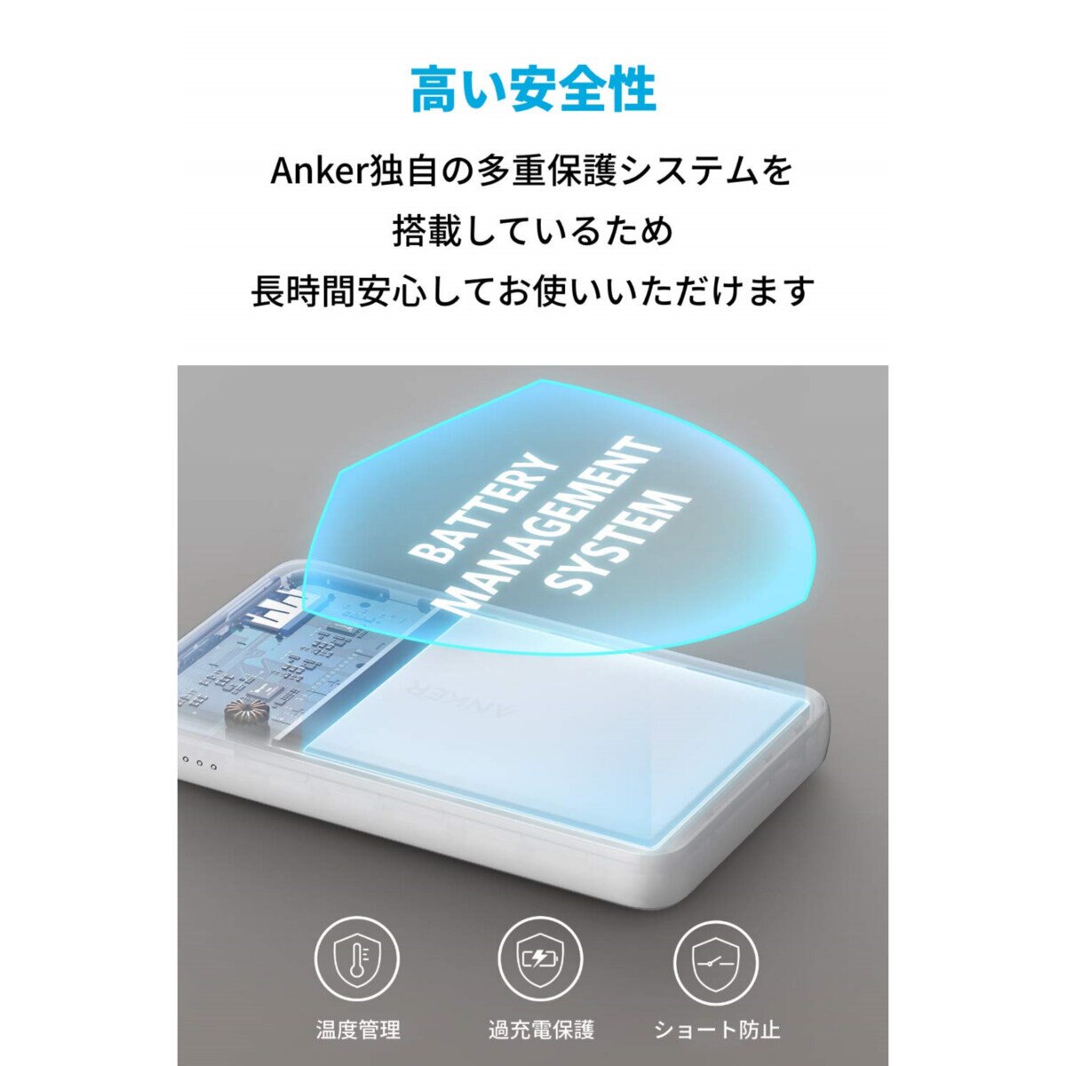 Anker（アンカー）モバイルバッテリー PowerCore III 5000 ホワイト