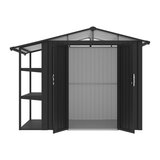 ソトリス コヤリス 屋外用 組立式物置 ブラックグレー ソトリス コヤリス 屋外用 組立式物置 ブラックグレー