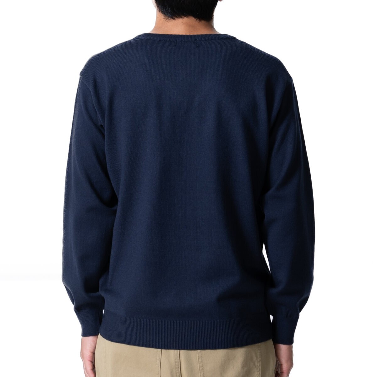 エディー・バウアー メンズ Vネック セーター ネイビー XL