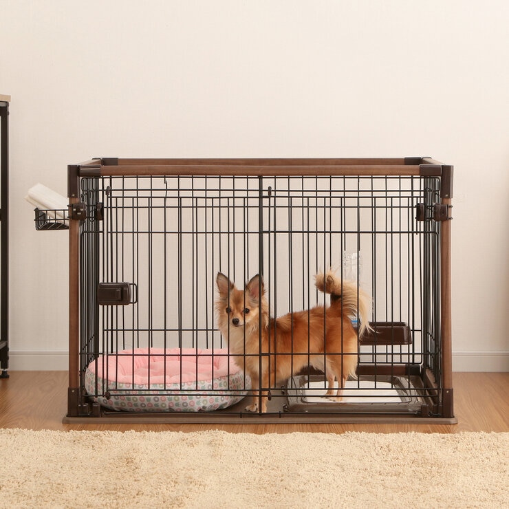 アイリスオーヤマ オープン ウッディーサークル ダークブラウン