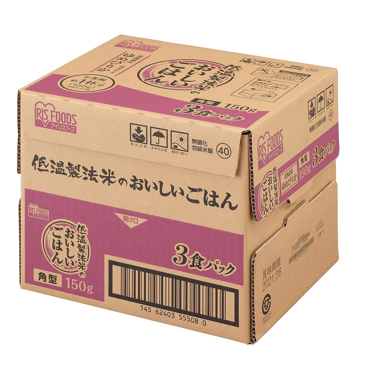 150g　Costco　低温製法ゆめぴりか　パックライス　24食　x　Japan