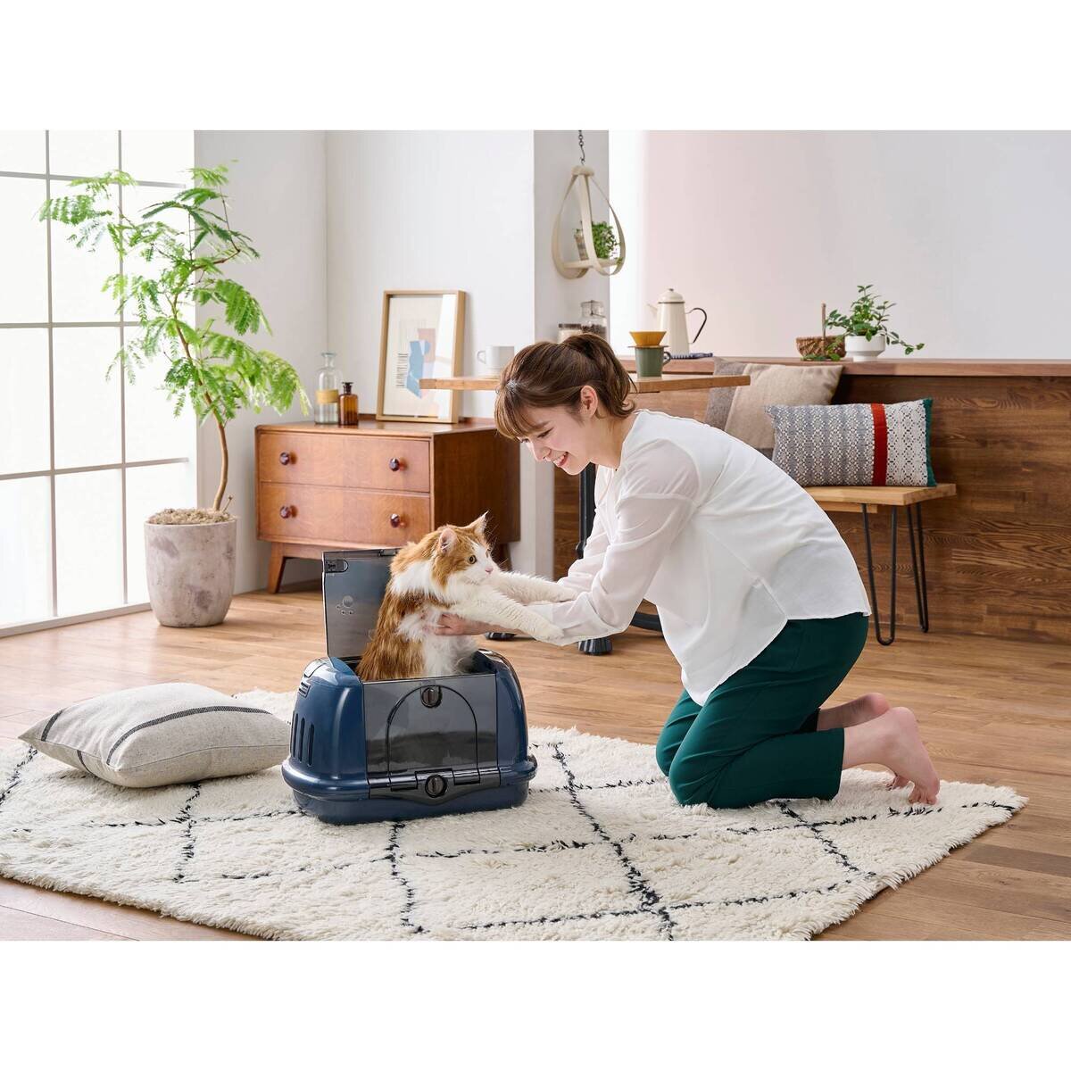 アイリスオーヤマ ペットハウス & キャリー ネイビー