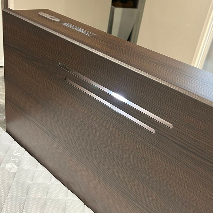 フランスベッド CCⅡフレーム/マットレス　クイーンセット (SS 2台) ダークブラウン