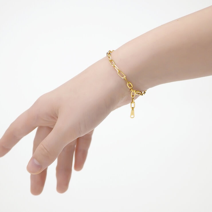 18K イエローゴールド ペーパークリップ ブレスレット 18K イエローゴールド ペーパークリップ ブレスレット