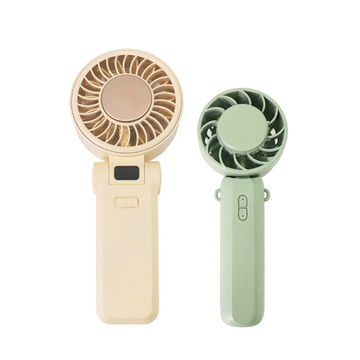 Seena 冷却プレート付ハンディファン2個セット グリーン、ベージュ CST-PHF02 Seena 冷却プレート付ハンディファン2個セット グリーン、ベージュ CST-PHF02