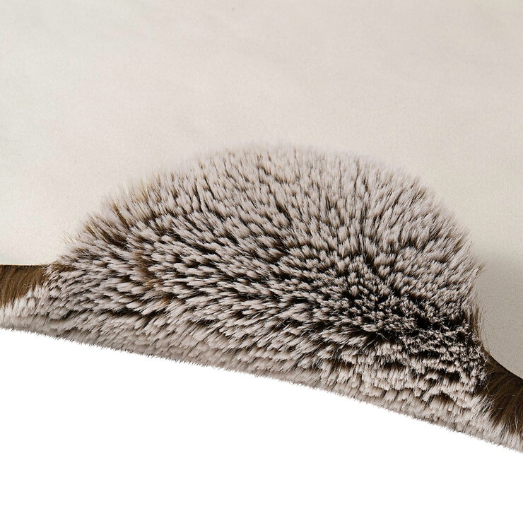 Mon Chateau フェイクファーラグ 60 x 177cm ブラウンティッピング