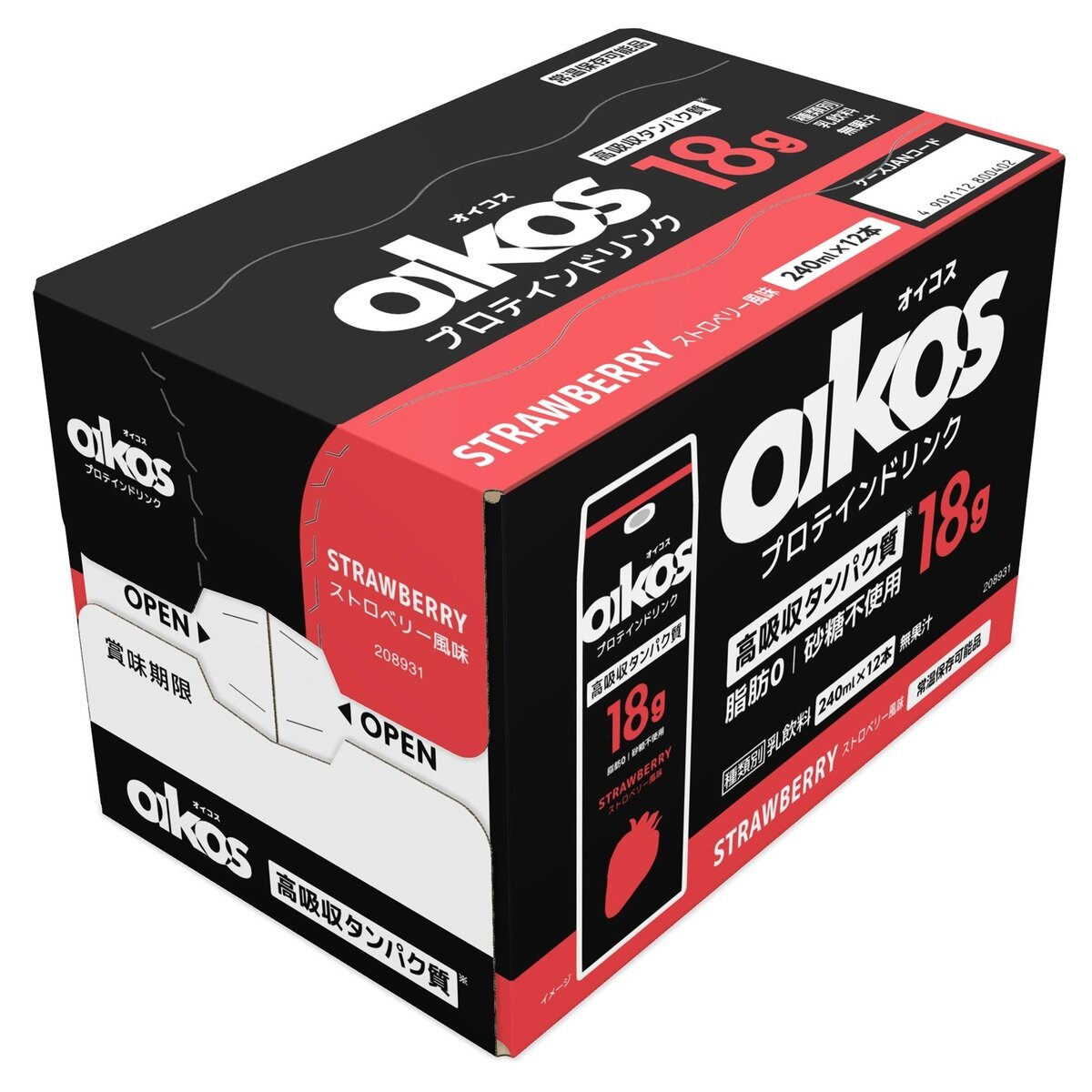 オイコス プロテインドリンク ストロベリー 240ml x 12