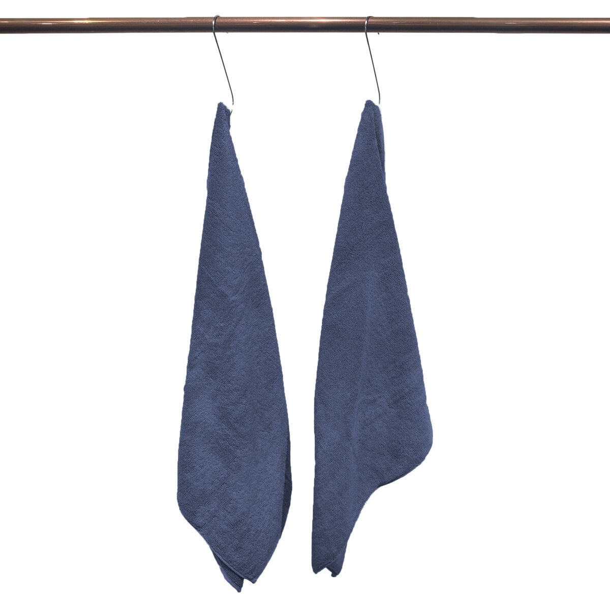 IZAWA TOWEL もっちり弾力 バスタオル 60cm x 120cm 2枚パック ネイビー