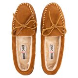 ミネトンカ レディース モカシン パイルラインドハードソール ブラウン 23.0 cm