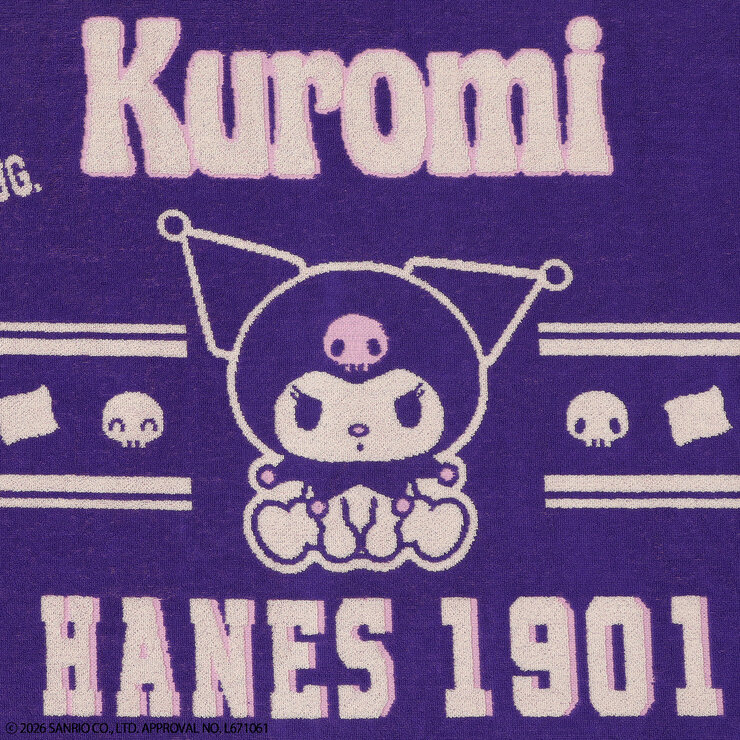 ヘインズ＆サンリオ キッズビーチタオル 120cm x 80cm クロミ