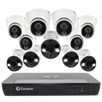 Swann（スワン）16CH NVR 4TB システム 4K カメラ12台セット