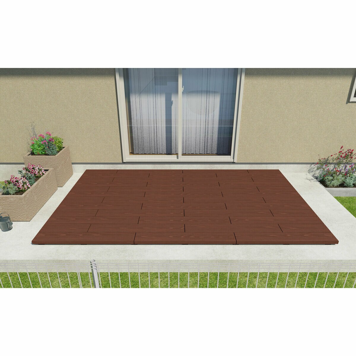 MINO 彩木デッキグラウンドGD W2000xD900xH54mm ウォールナット WN