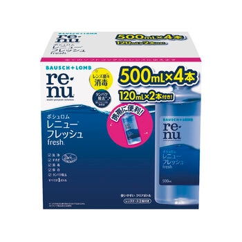 ボシュロム レニュー フレッシュ 500mL x 4 本 + 120mL x 2 本