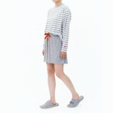 ヘインズ ウィメンズ ラウンジウェアセット グレー/ホワイト M