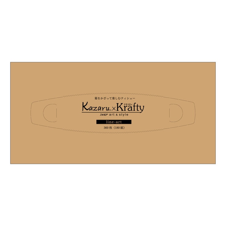 エルモア ティッシュ Kazaru x Krafty ラインアート 5箱 x 12パック エルモア ティッシュ Kazaru x Krafty ラインアート 5箱 x 12パック