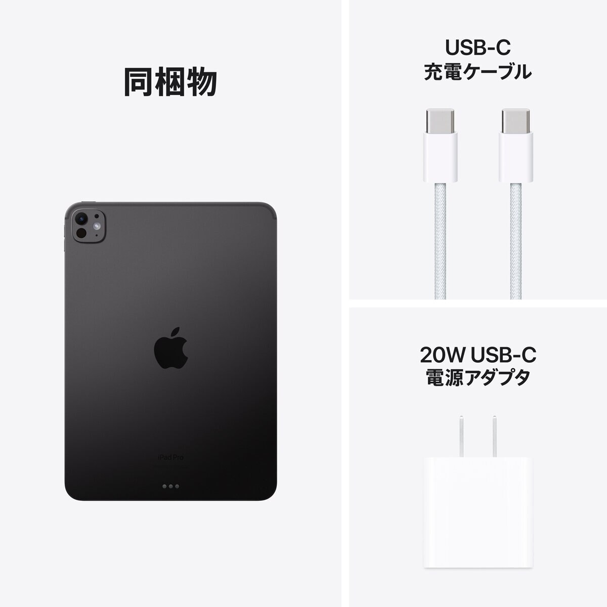 Apple iPad Pro 11インチ M4 WiFi 256GB 標準ガラス搭載 スペースブラック