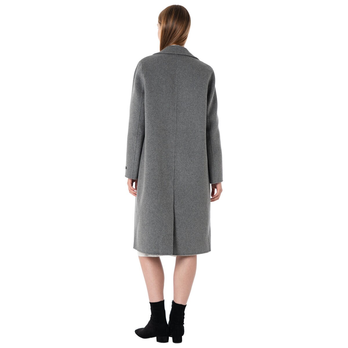 ヴィジットインニューヨーク レディース グースライニングロングコート グレー L