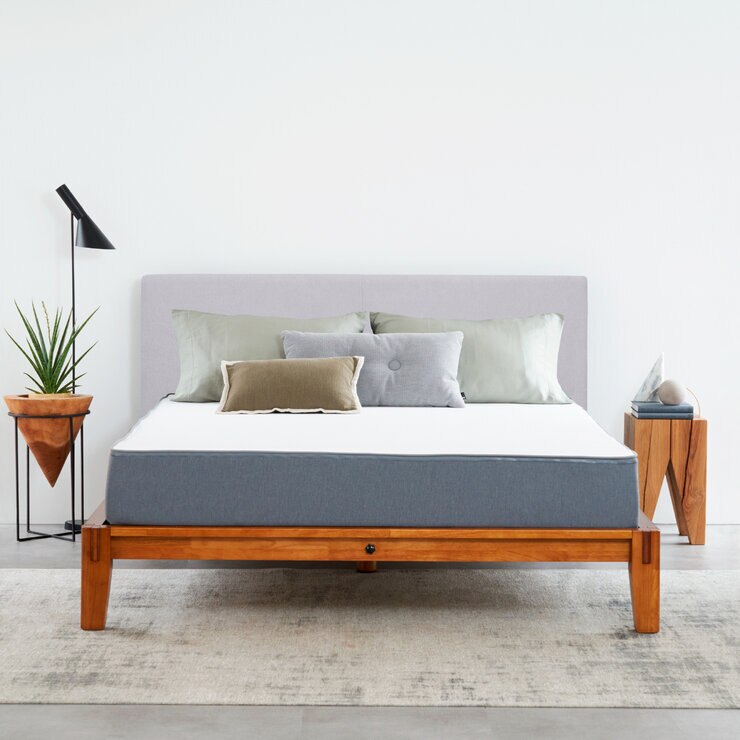 グーグーベッドフレームセット シングル（カラー：ブラウン　 ヘッドボード：ライトグレー）