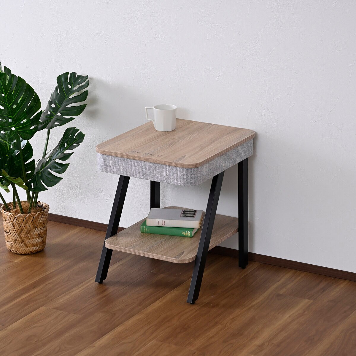 YAMAZEN スピーカー付きサイドテーブル ナチュラル YAMAZEN スピーカー付きサイドテーブル ナチュラル