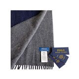 ポロ ラルフローレン リバーシブル マフラー 168x25cm ネイビー