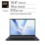 ASUS ノートPC/Vivoboook/16.0インチ/Copilot+PC/Ryzen AI 5 330/メモリ 16GB/SSD 512GB/クワイエットブルー/M1607KA-AI5COBU
