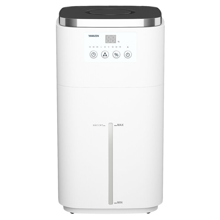 【極美品】山善スチームファン式加湿器KSF-N15C　(15L） YAMAZEN 湿度センサー搭載スチームファン式加湿器 15L KSF-N15C(W