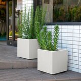 ヤマテー ベータ キューブプランター S 36cm ホワイト ZZ-C14W36E