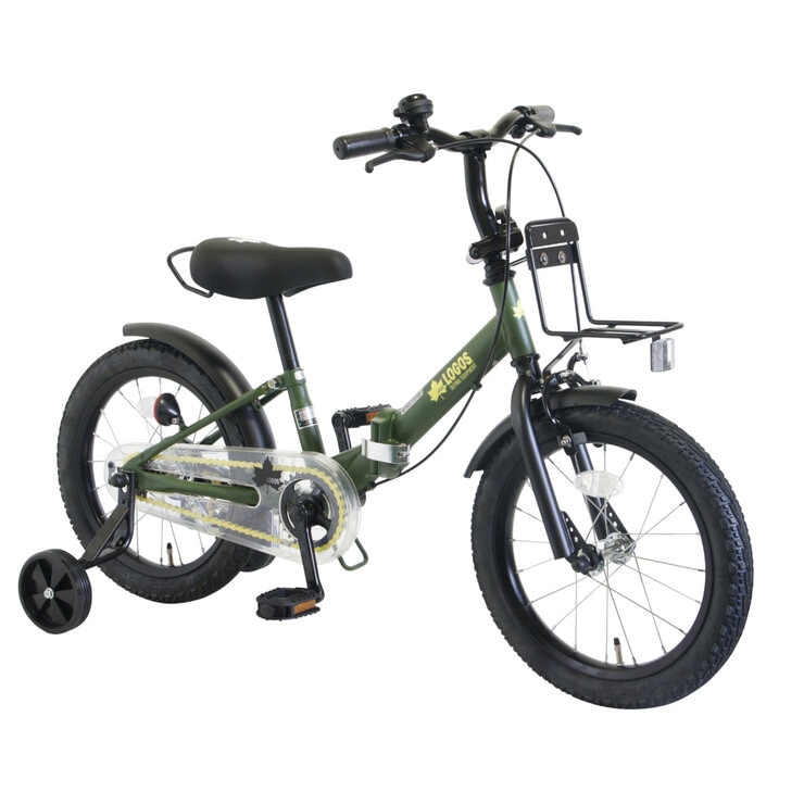ロゴス 16インチ 子供用 折り畳み自転車 LG-16FD カーキ