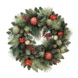 61cm クリスマスリース 2色展開 - レッド/グリーン