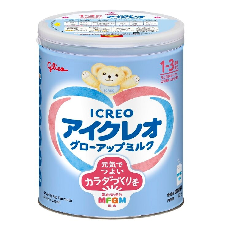 グリコアイクレオ グローアップミルク 820gx2缶 + スティック5本