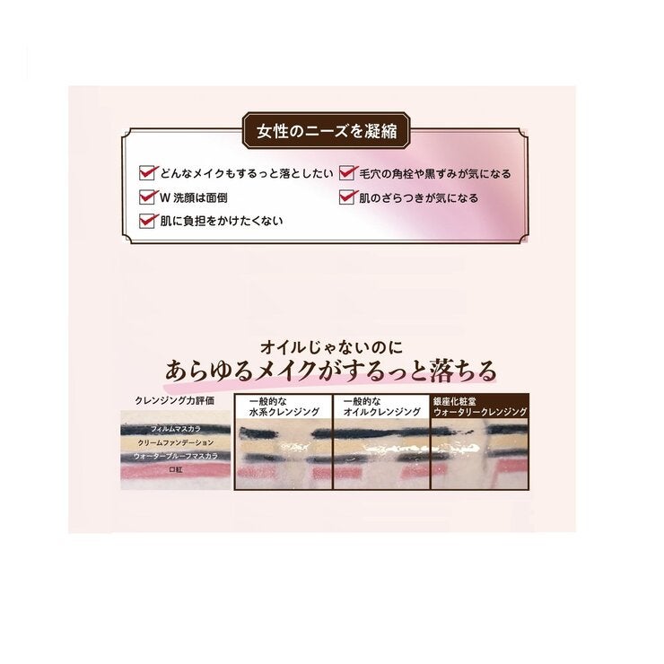銀座化粧堂 ウォータリークレンジング 120ml x 2本