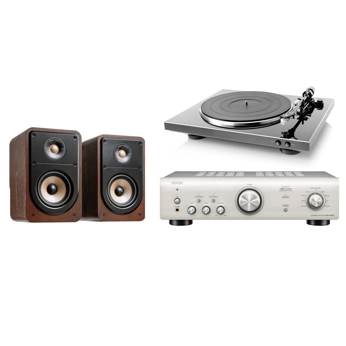 DENON アンプ・レコードプレーヤー・POLK スピーカーセット