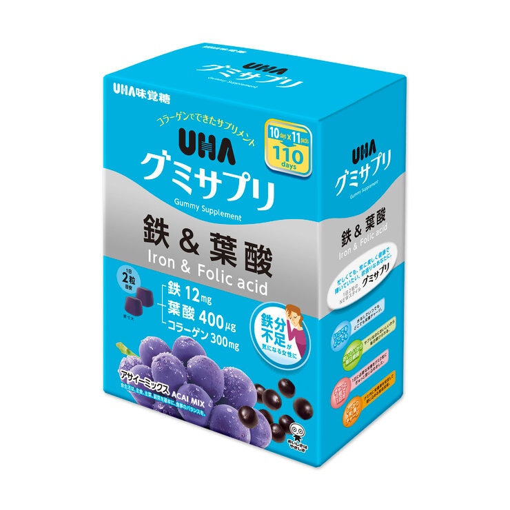 UHA グミサプリ 鉄＆葉酸 220 粒