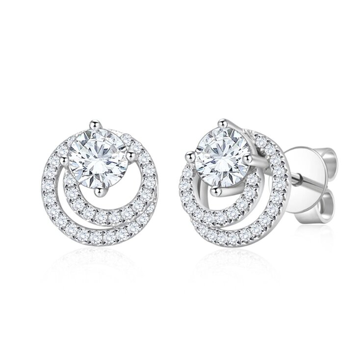 18K ホワイトゴールド 0.80カラット ダイヤモンド ピアス 18K ホワイトゴールド 0.80カラット ダイヤモンド ピアス