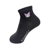 サンリオ スクール ソックス 4足組 ブラック ハローキティ/ポチャッコ/ハンギョドン/クロミ