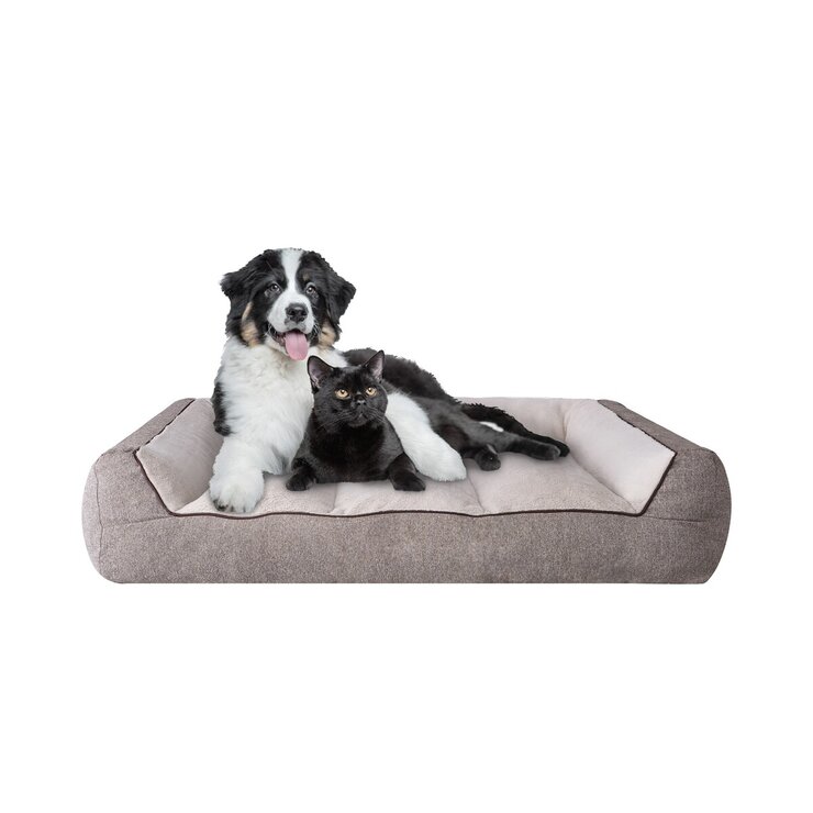 カークランドシグネチャー ボルスターデューク ペットベッド グレー