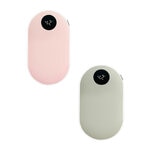 充電式バッテリーカイロ 2個セット ピンク&グレー
