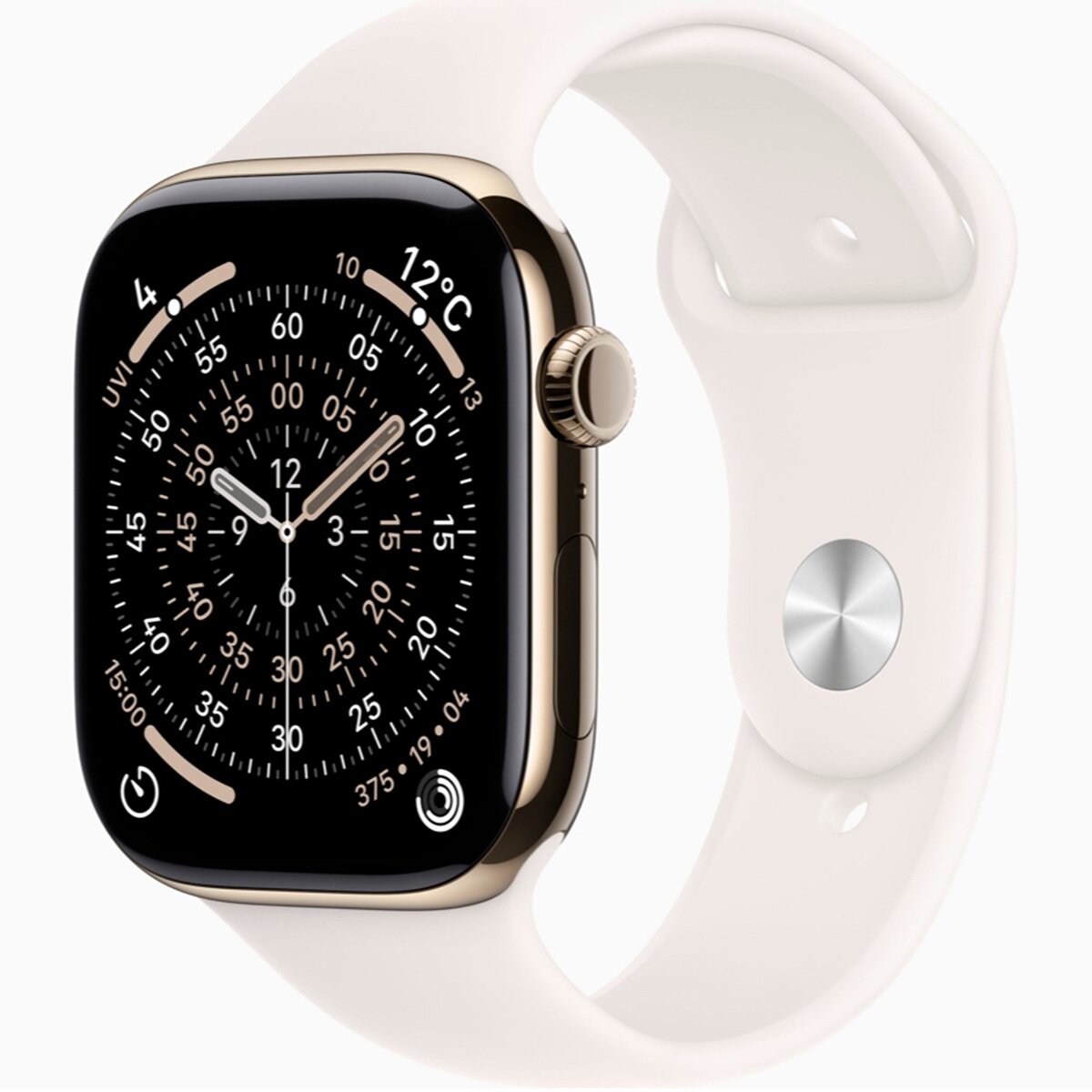Apple Watch S11 Cellular 46mmゴールドチタニウムケースとライトブラッシュスポーツバンド - M/L