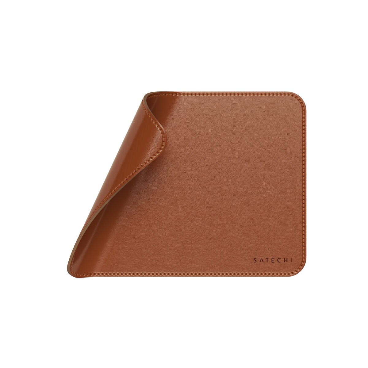 Satechi マウスパッド ヴィーガンレザー プレミアム ブラウン 249mm x 190mm