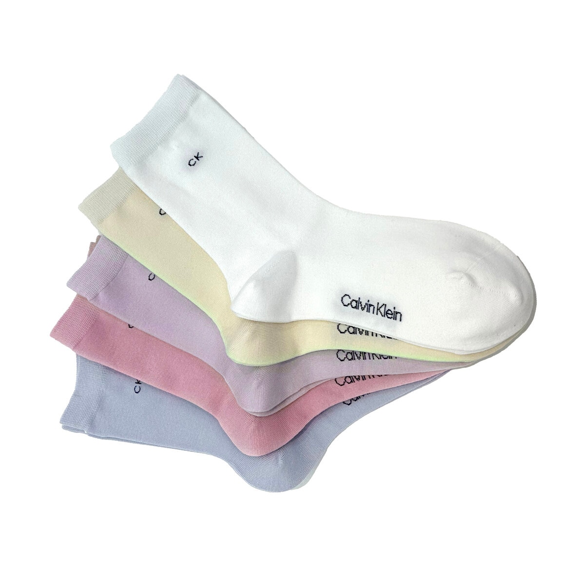 カルバンクライン ウィメンズ クルー ソックス 5足組 Fashion カラー