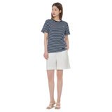 ビジット イン ニューヨーク ストライプ 半袖Tシャツ ネイビー+ホワイトストライプ S
