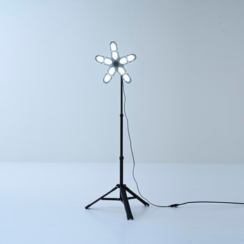 YAMAZEN 5灯LEDガレージライト/ライト用三脚スタンドセット GL5-1000SSSG-70BSET